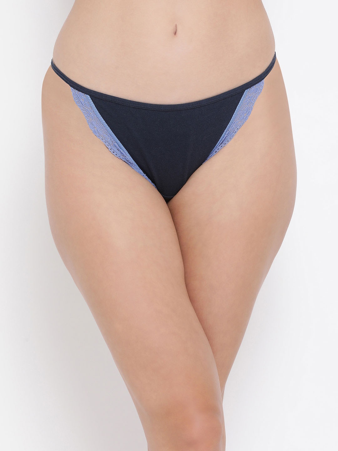 

Clovia Women Navy Blue Solid Low-Rise Bikini Brief PN3361P08