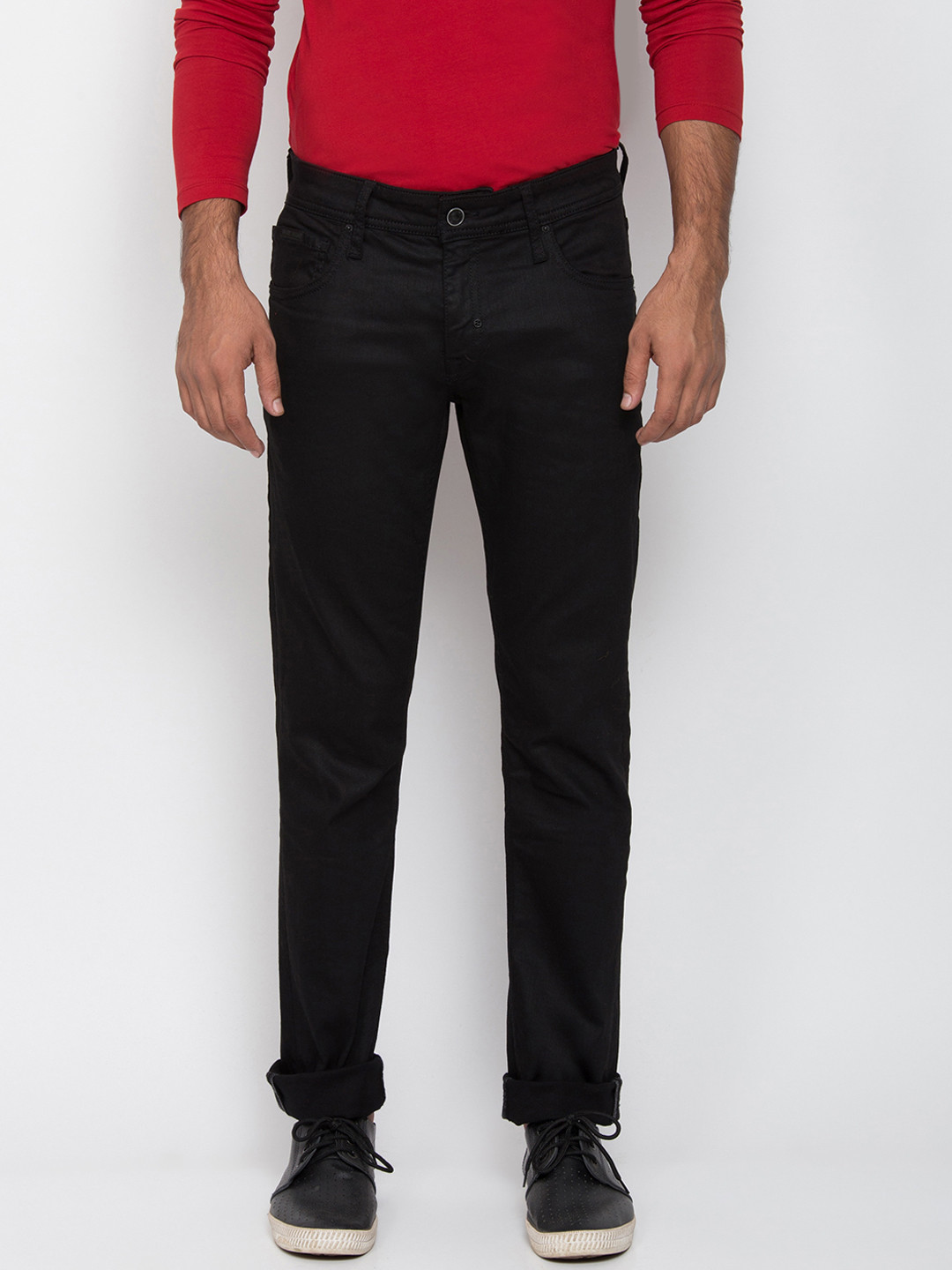 

Antony Morato Men Black Slim Fit Mid-Rise Clean Look Jeans