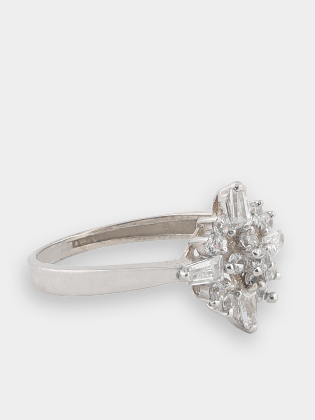 

CLARA Women The Karla Sterling Silver CZ Embellished Ring