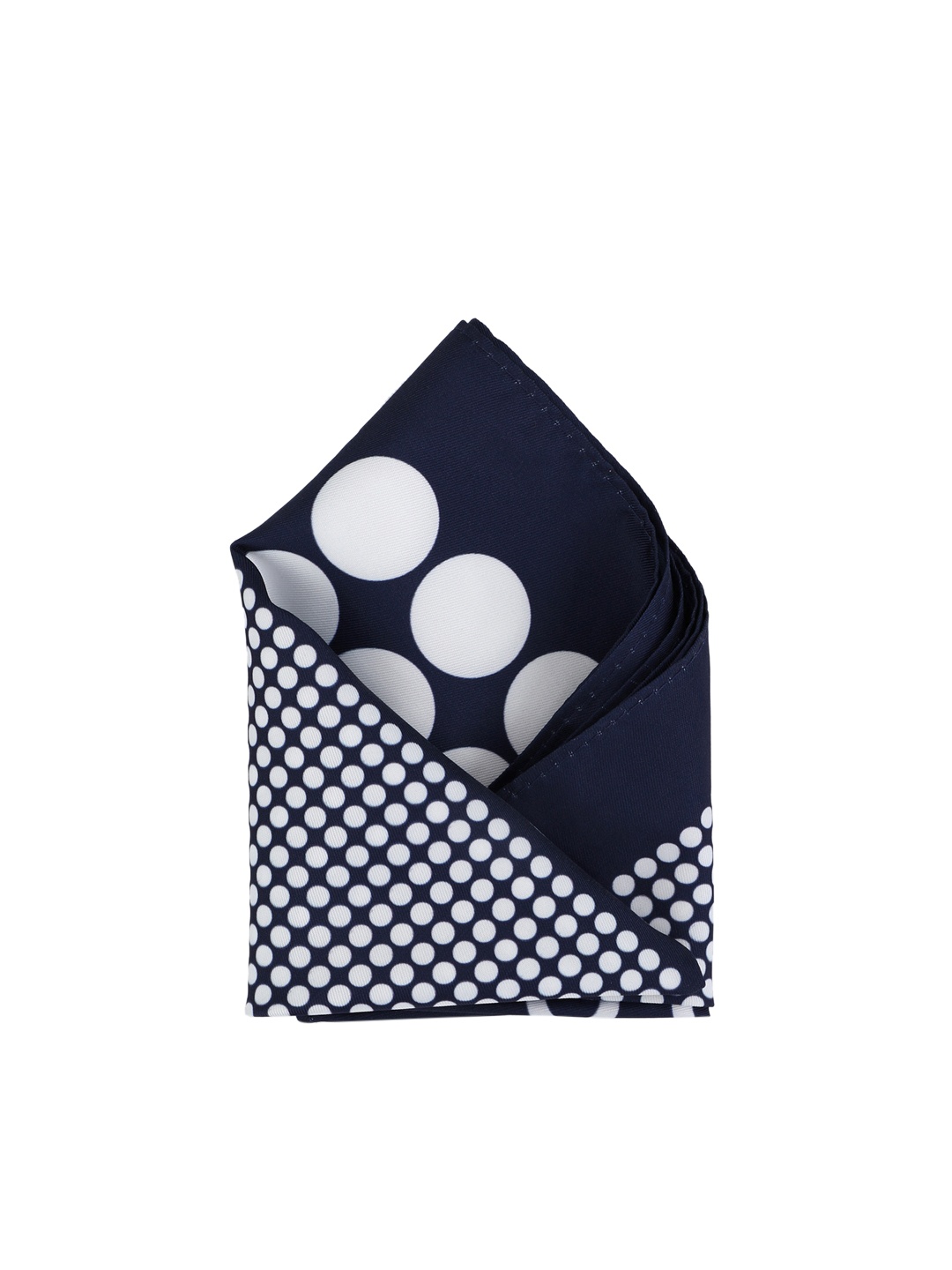 

Calvadoss Men Navy Blue & White Printed Pocket Square