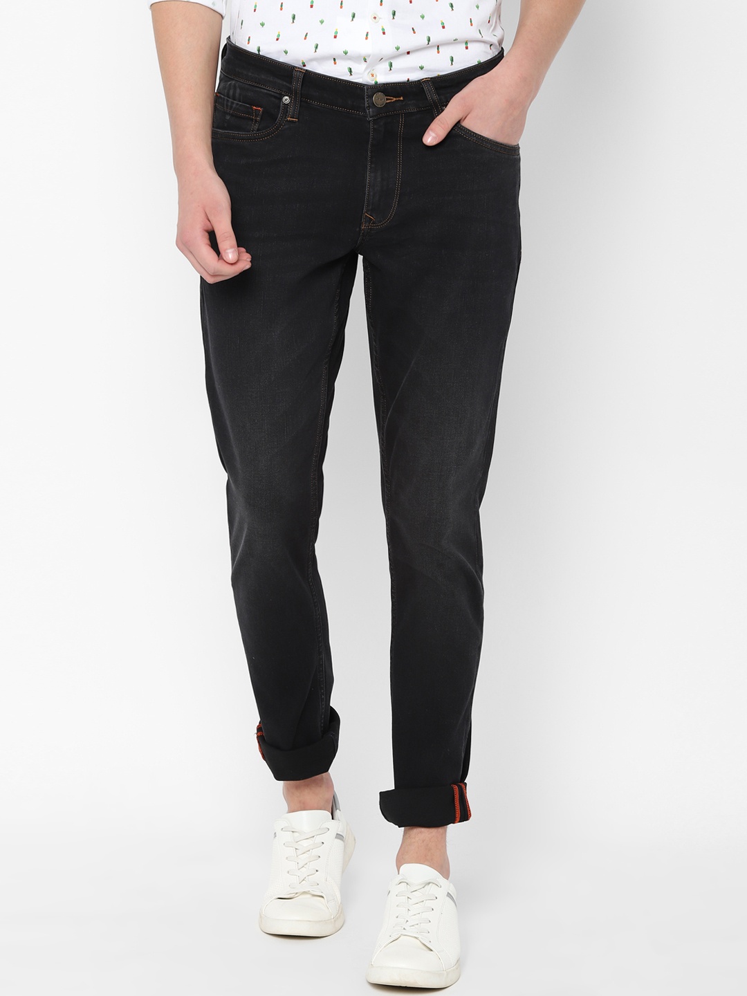 

SIMON CARTER LONDON Men Black Slim Fit Mid-Rise Clean Look Stretchable Jeans