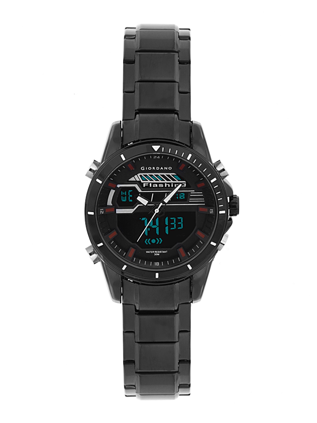 GIORDANO Men Black Analogue and Digital Watch C1181-11