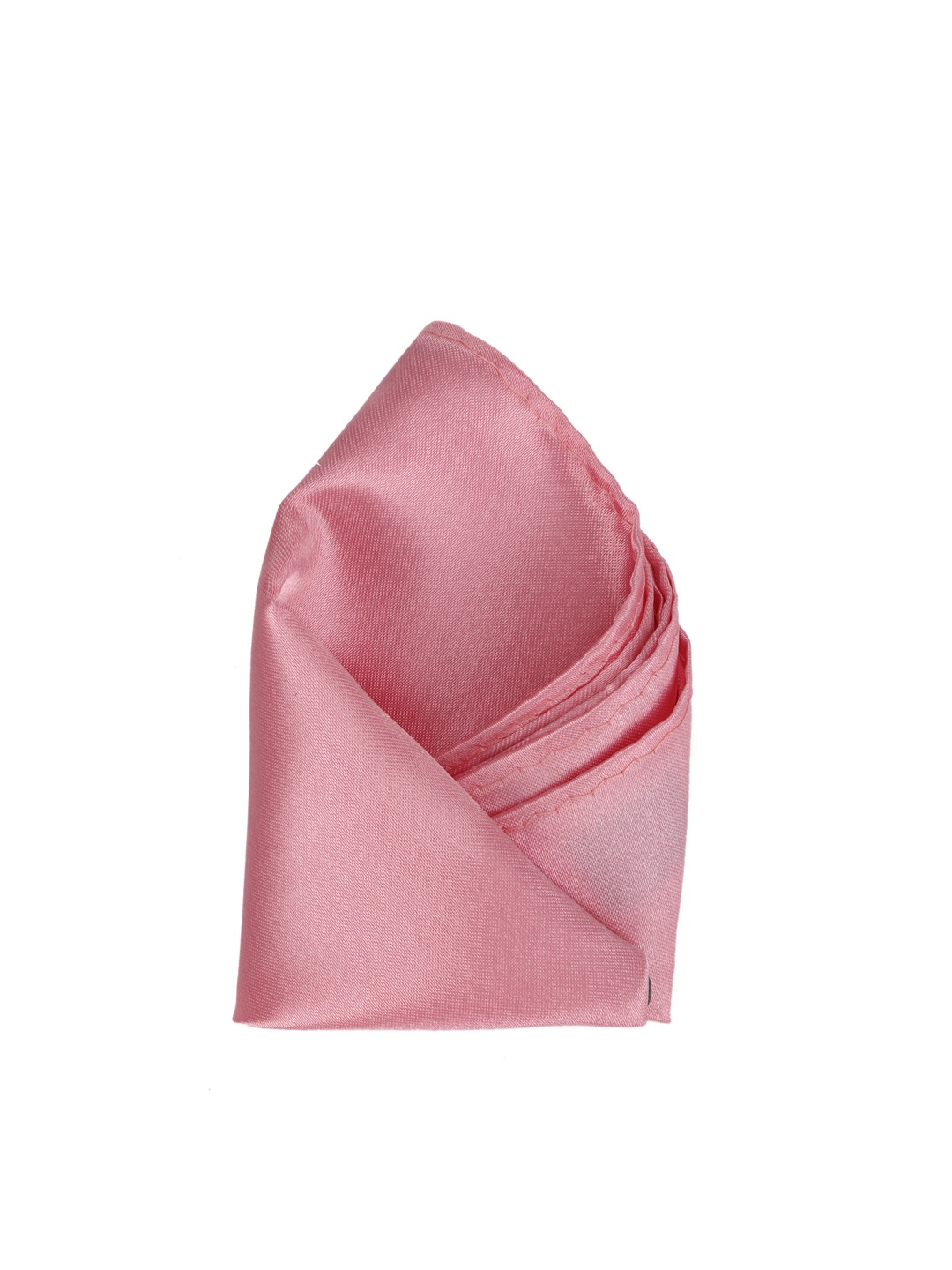 Calvadoss Men Pink Solid Pocket Square