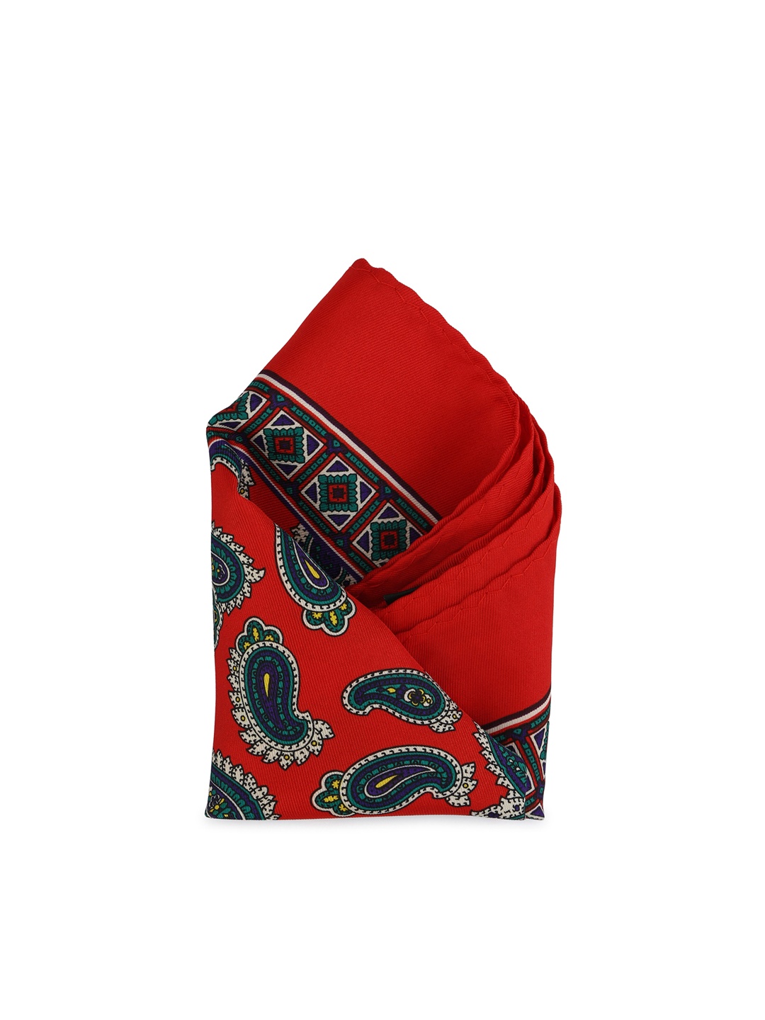 

Calvadoss Men Red & Blue Printed Pocket Square