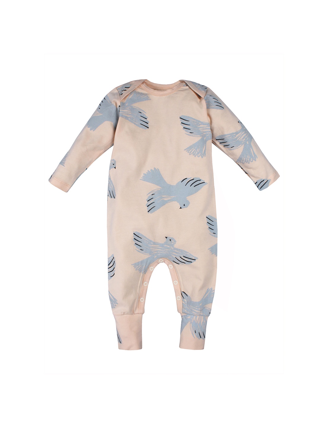 

Nino Bambino Infant Peach-Coloured & Blue Organic Cotton Printed Rompers