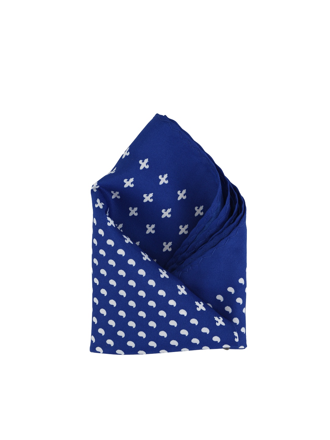 

Calvadoss Men Blue & White Printed Pocket Square