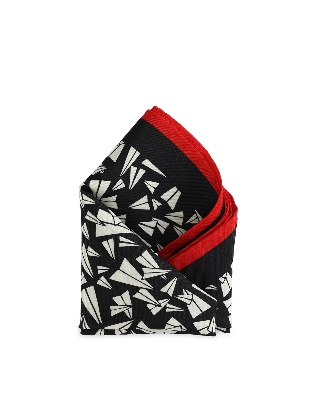 

Calvadoss Men Black & White Printed Pocket Square
