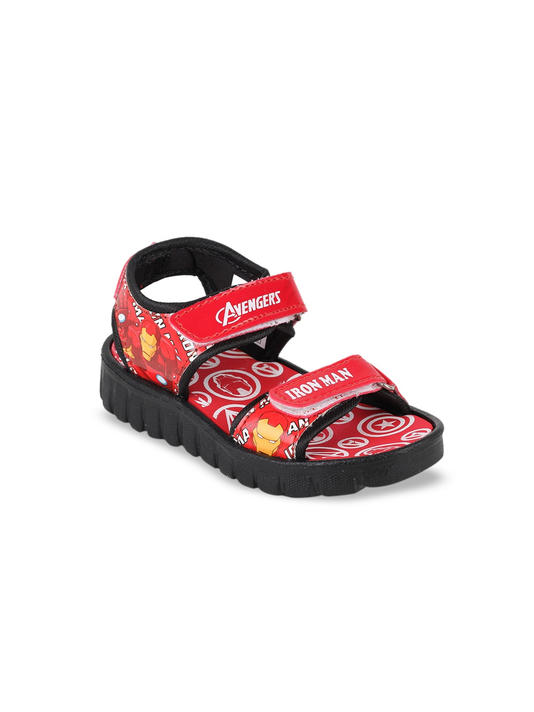 

toothless Boys Red & White Marvel Avengers Red Marvel Printed Sports Sandals