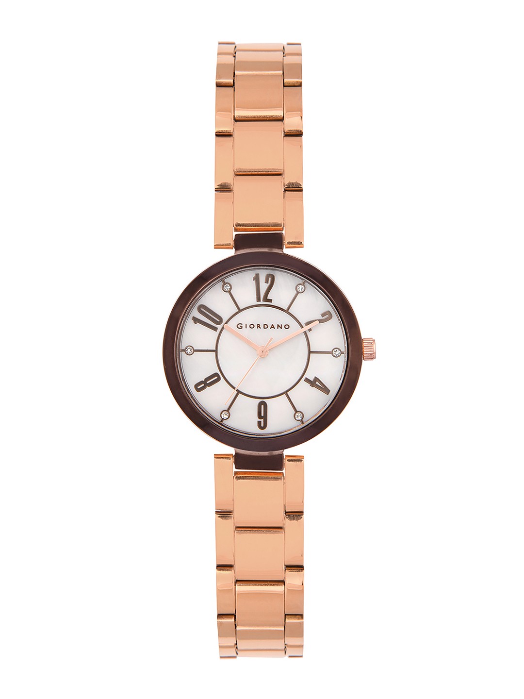 

GIORDANO Women Off-White & Rose Gold Analogue Watch GD-4011-22