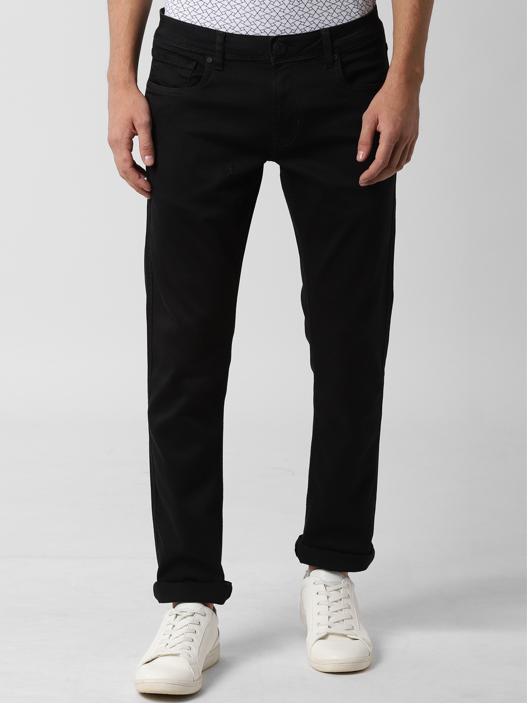

Peter England Casuals Men Black Skinny Fit Mid-Rise Clean Look Stretchable Jeans