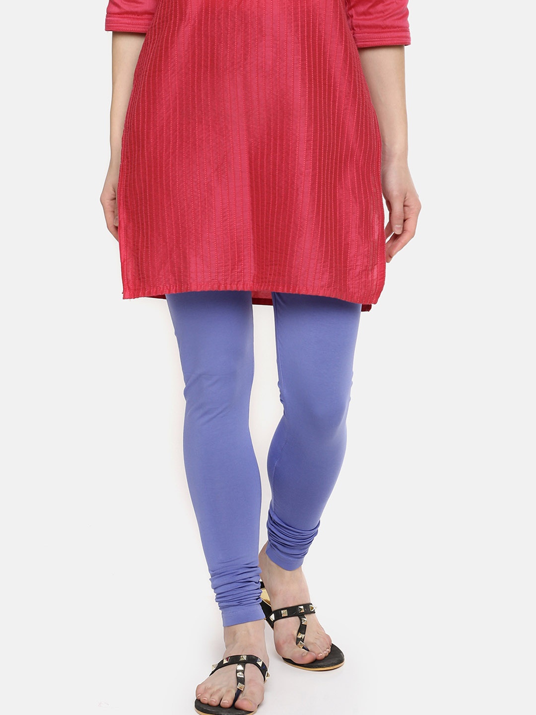 Dollar Missy Women Purple Solid Churidar Length Leggings