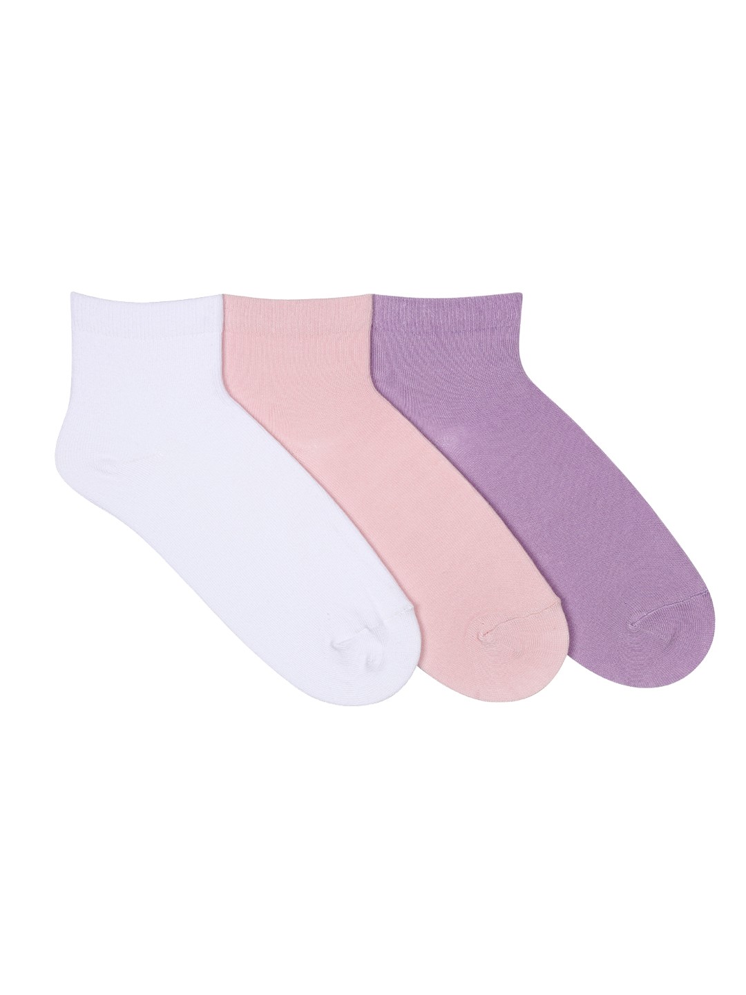 

Supersox Women Pack of 3 Solid Compact Combed Ankle-Length Socks, White