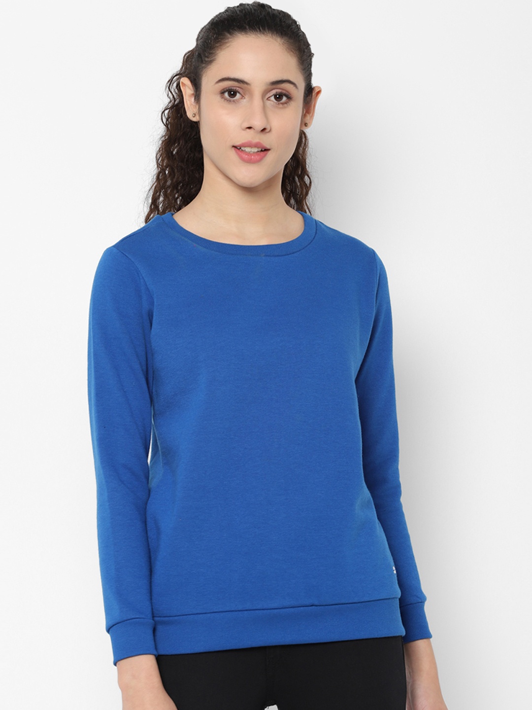 

Allen Solly Woman Blue Solid Sweatshirt