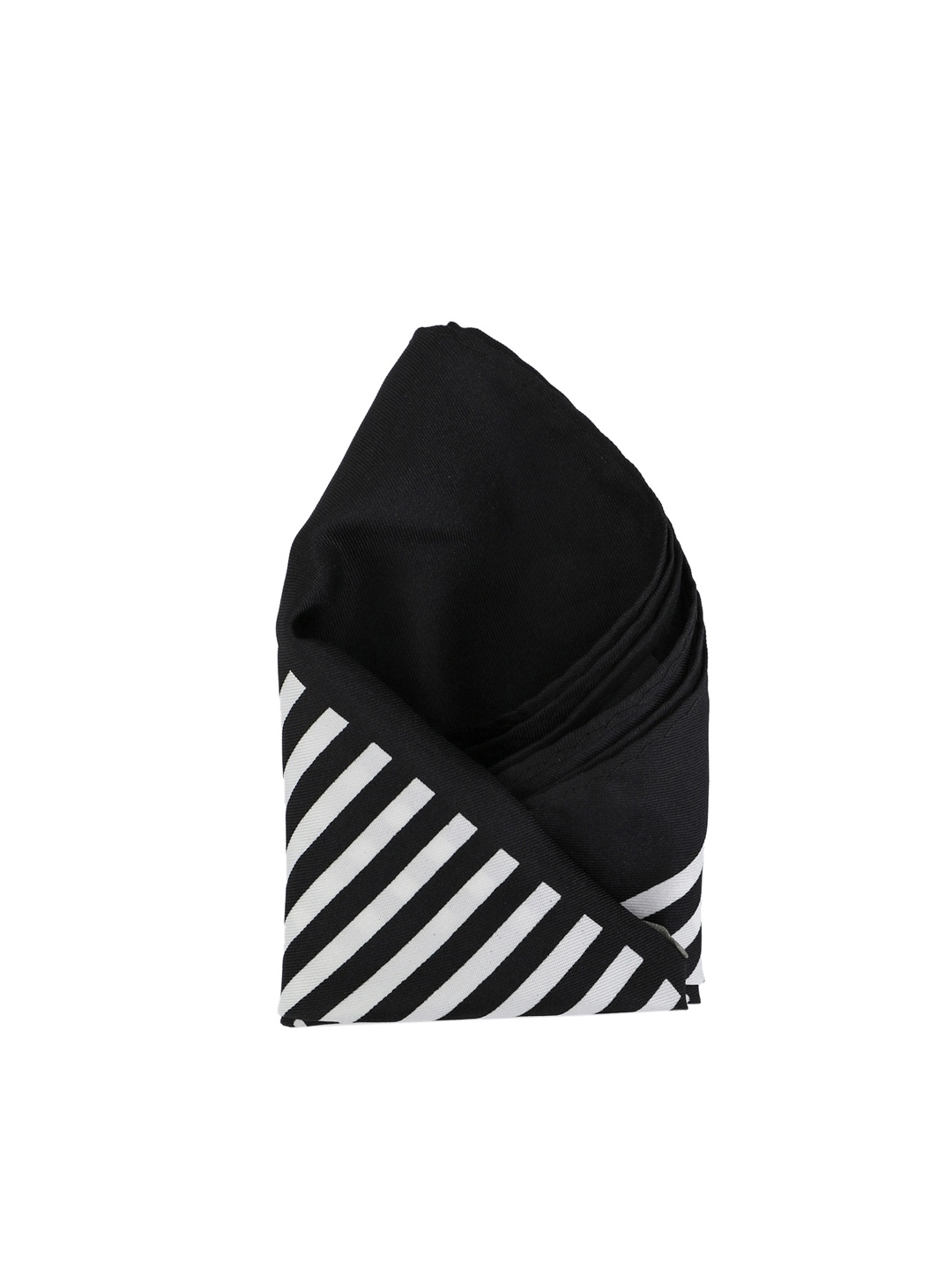 

Calvadoss Men Black & White Printed Pocket Square