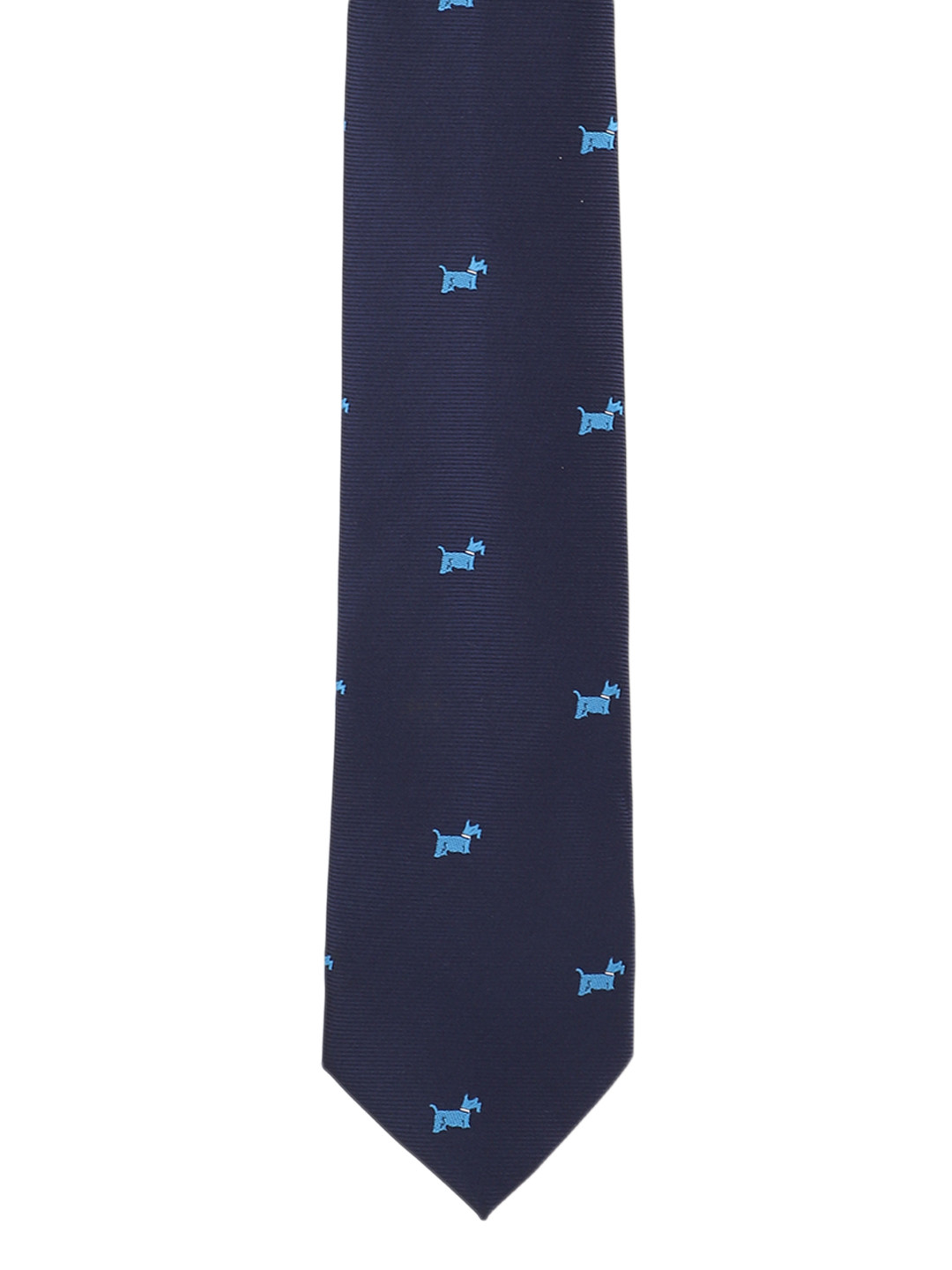 

Peter England Navy Blue Woven Design Broad Tie
