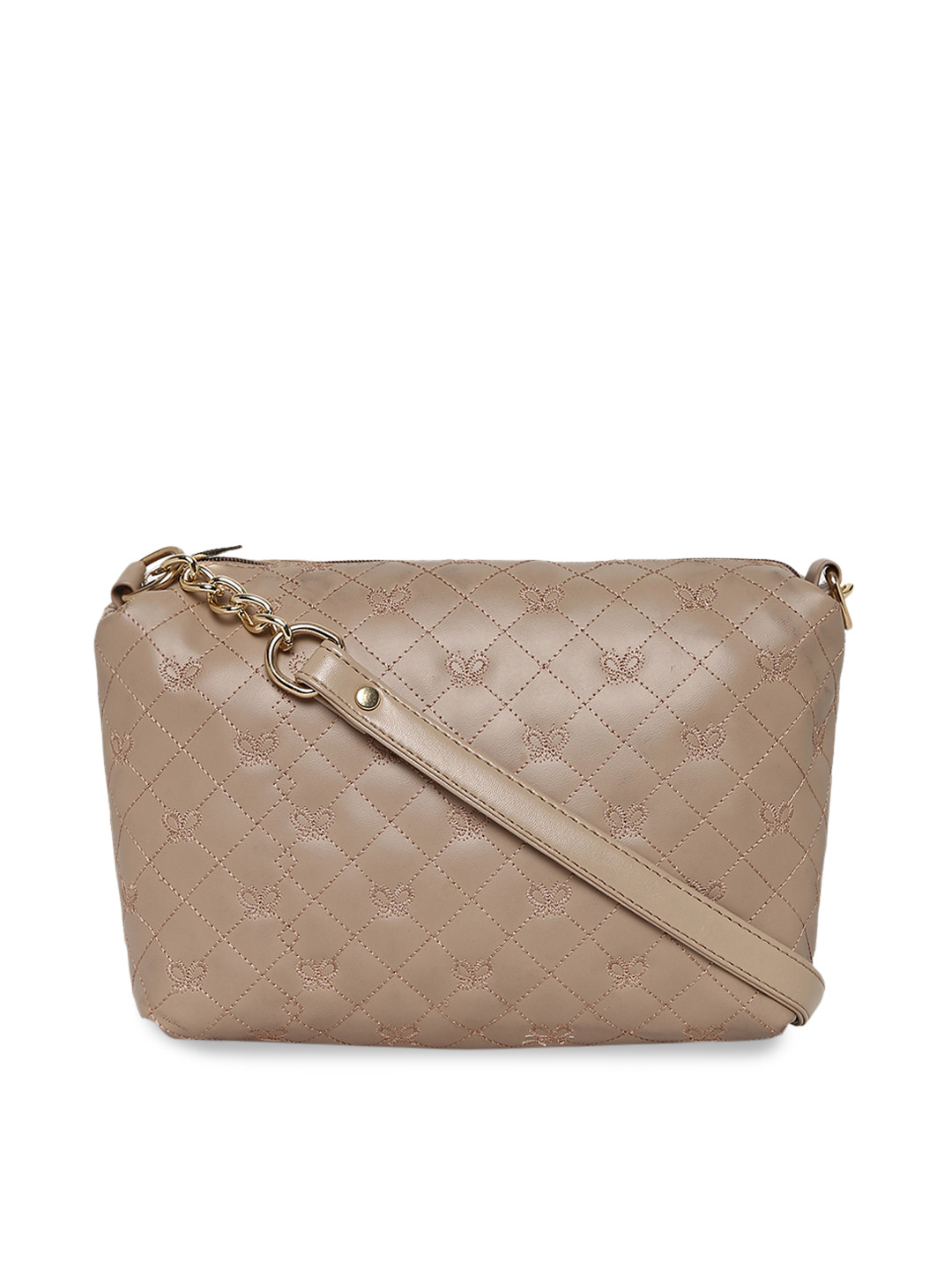 

KLEIO Quilted Sling Bag, Beige