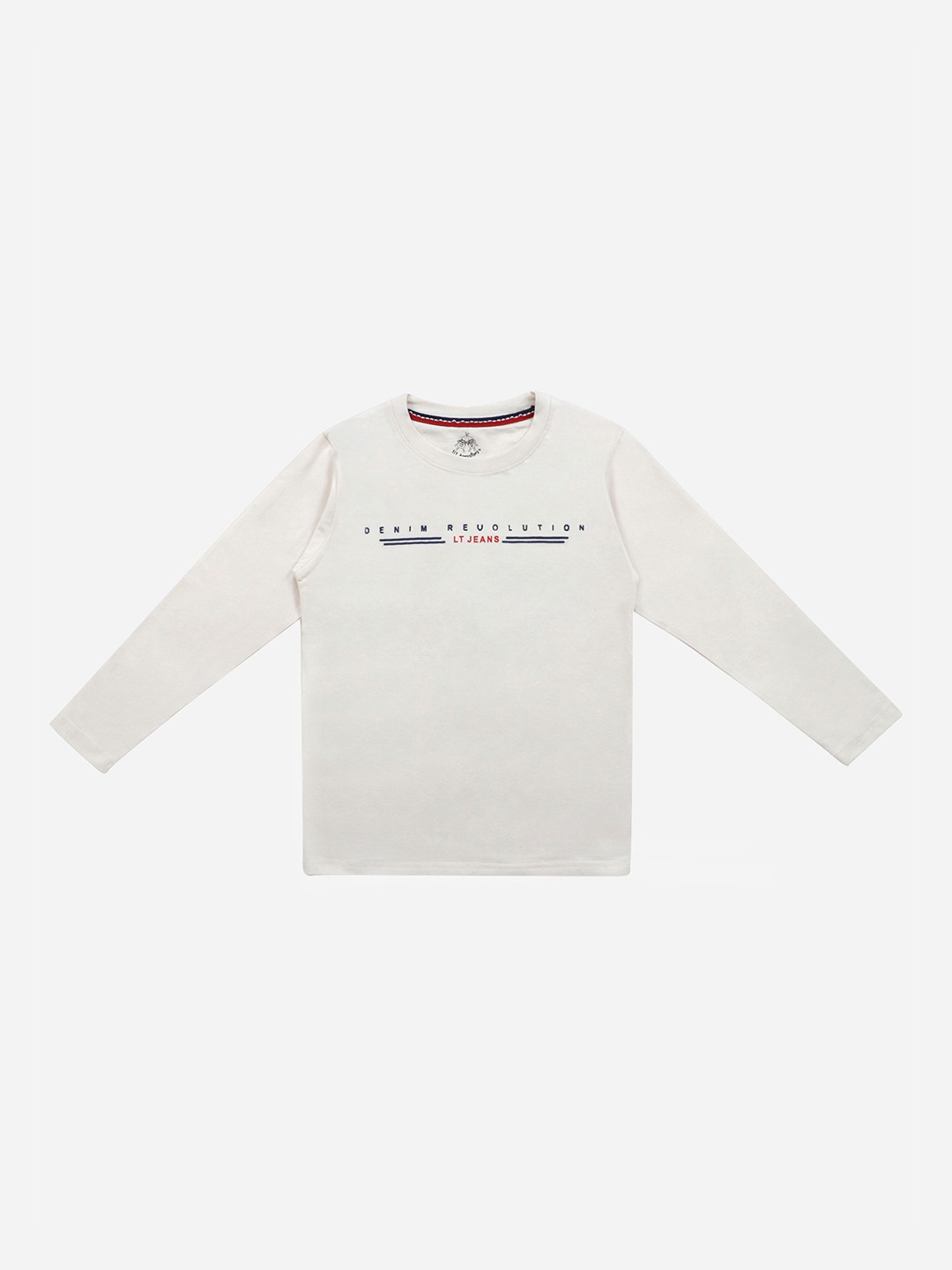 

Lil Tomatoes Boys Off-White Printed Round Neck T-shirt
