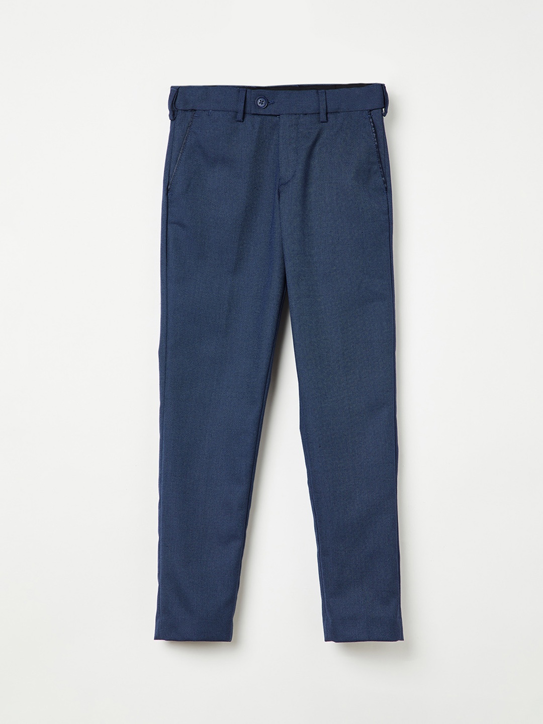 

Fame Forever by Lifestyle Boys Blue Slim Fit Solid Regular Trousers