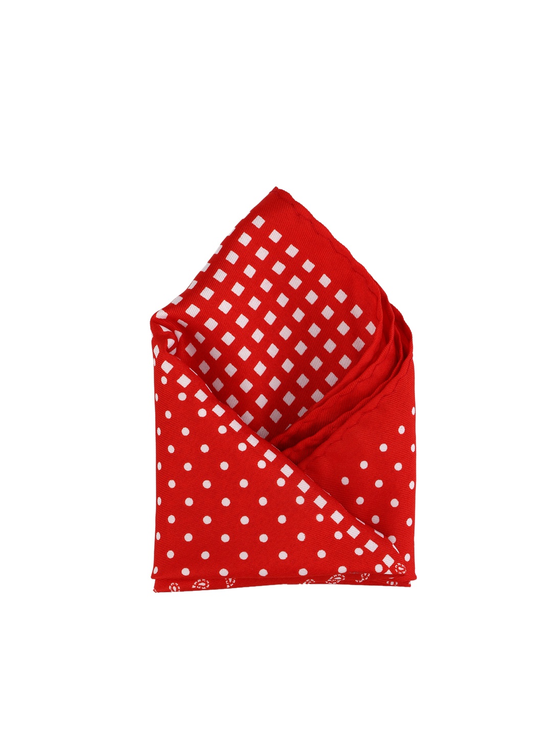 

Calvadoss Men Red & White Printed Pocket Square
