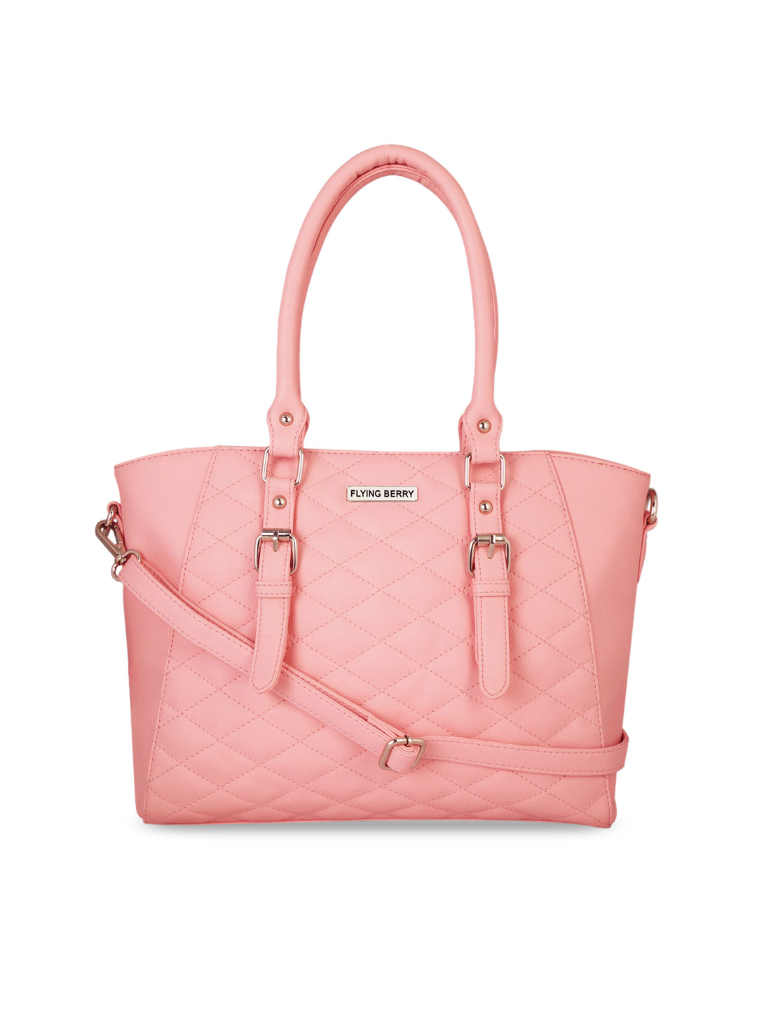 

FLYING BERRY Pink Solid Handheld Bag
