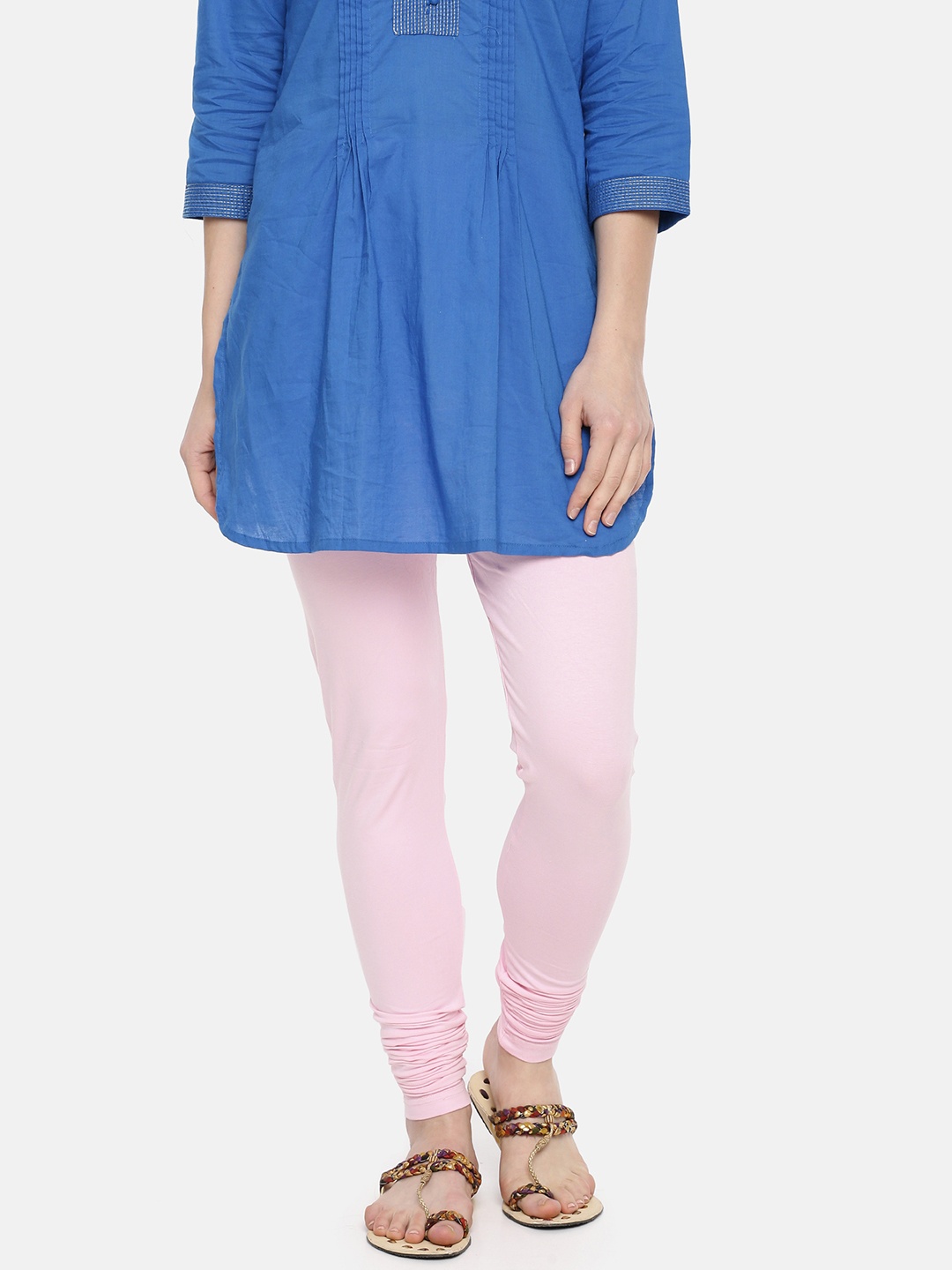 

Dollar Missy Women Pink Solid Churidar Length Leggings