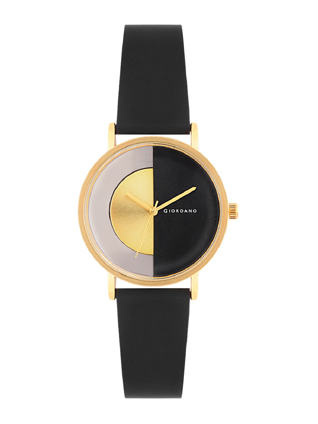 

GIORDANO Women Black & Gold-Toned Analogue Watch C1169-02