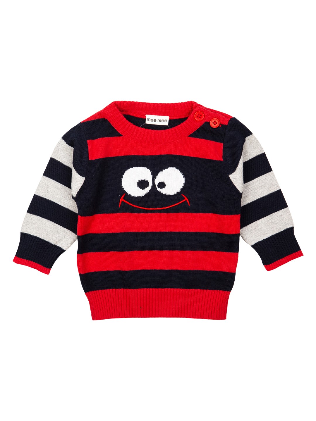 

MeeMee Boys Red & Black Striped Sweater