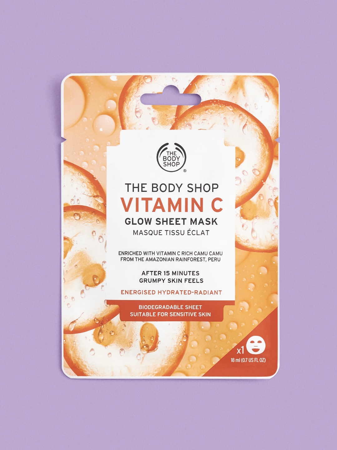 

The Body Shop Vitamin C Glow Sheet Mask 18 ml, Orange
