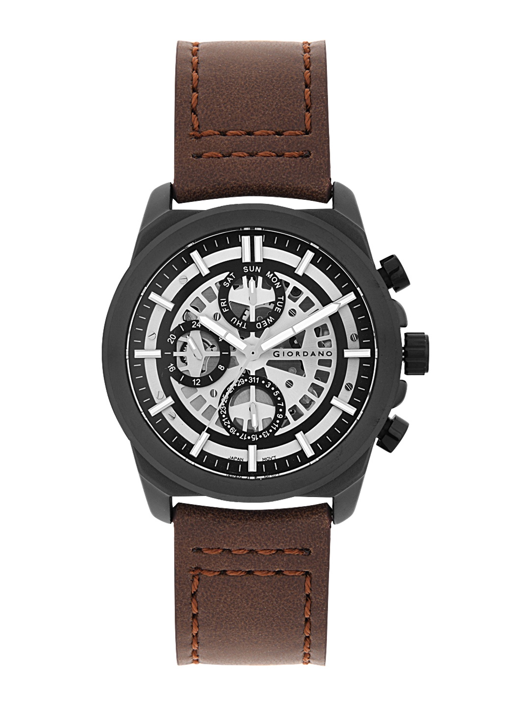 

GIORDANO Men Black & Grey Analogue Watch R1214-02