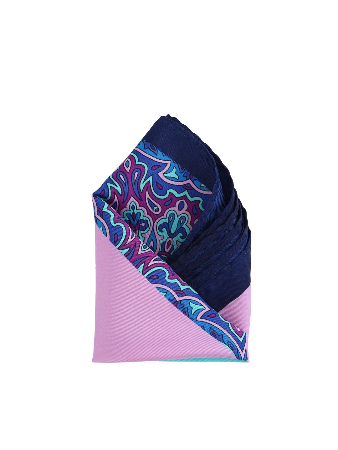 

Calvadoss Men Pink & Blue Printed Pocket Square