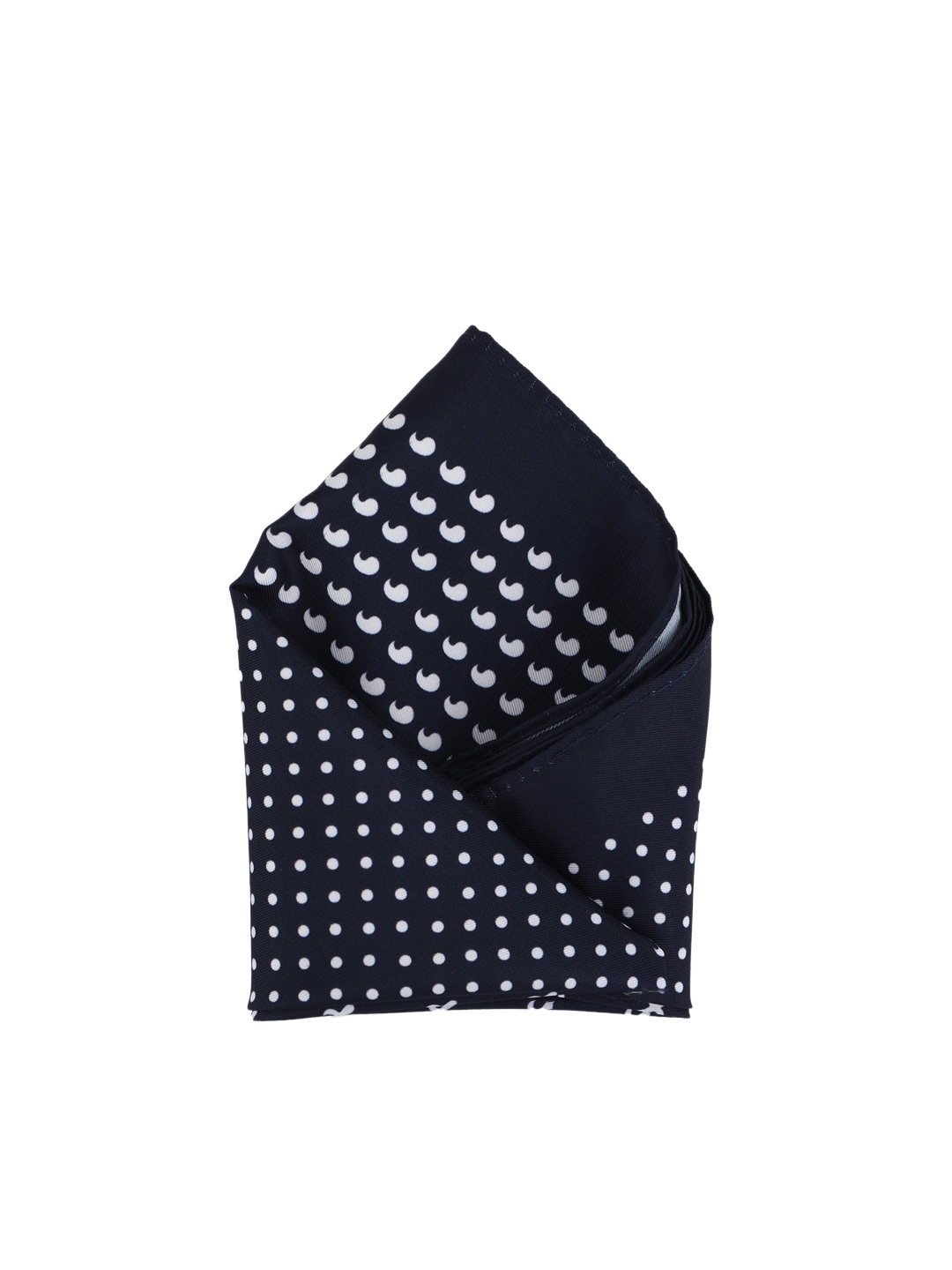 

Calvadoss Men White & Navy Blue Printed Pocket Square