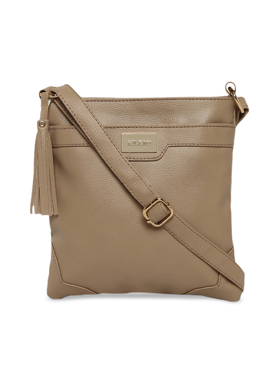 

KLEIO Beige Solid Sling Bag