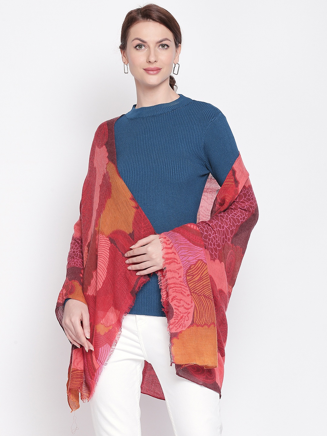 

Style Quotient Red & Yellow Printed Scarf