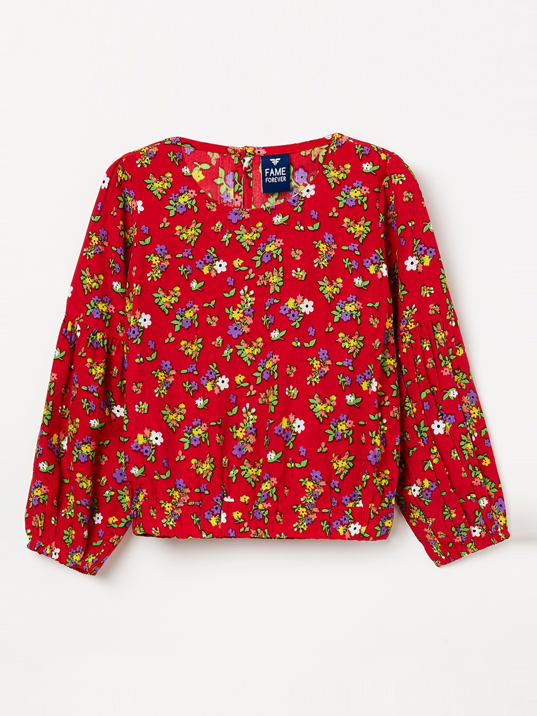 

Fame Forever by Lifestyle Girls Red Printed Blouson Top