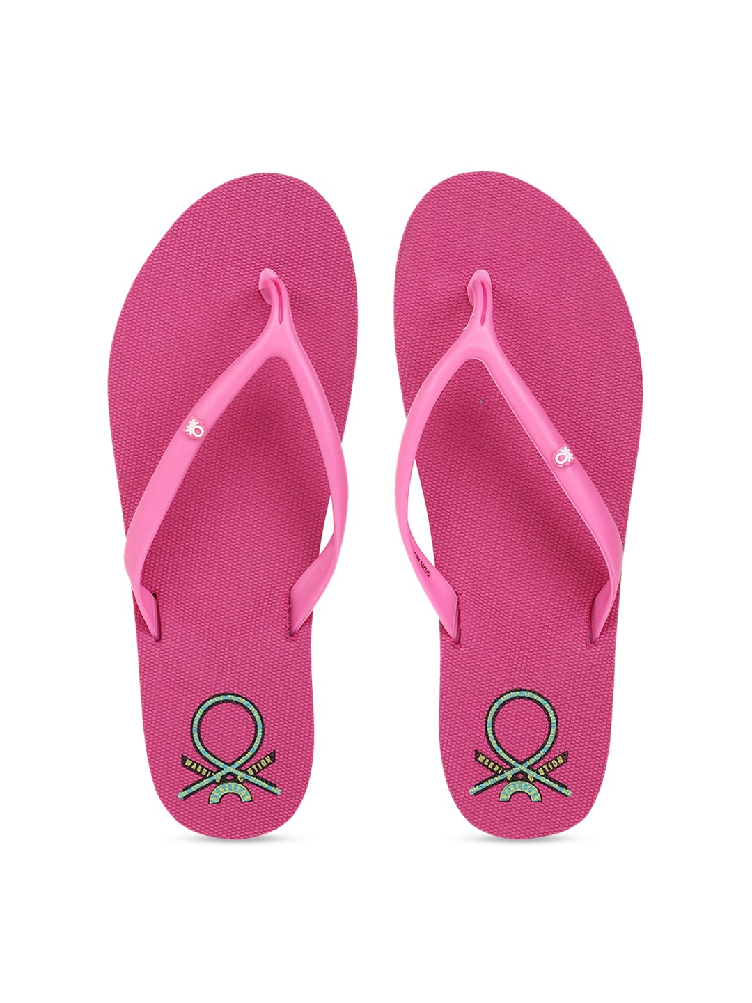 

United Colors of Benetton Women Pink Solid Thong Flip-Flops