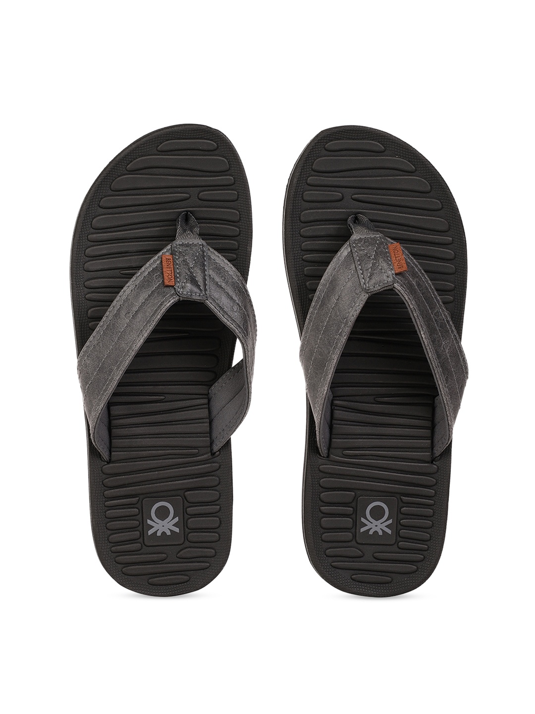 

United Colors of Benetton Men Grey Thong Flip-Flops
