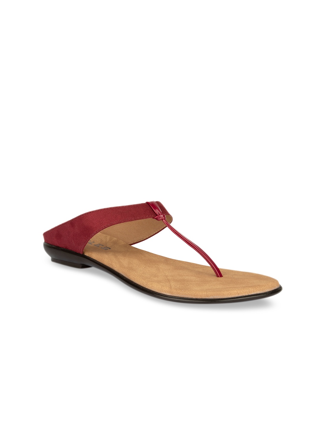 

SOLES Women Maroon One Toe Flats