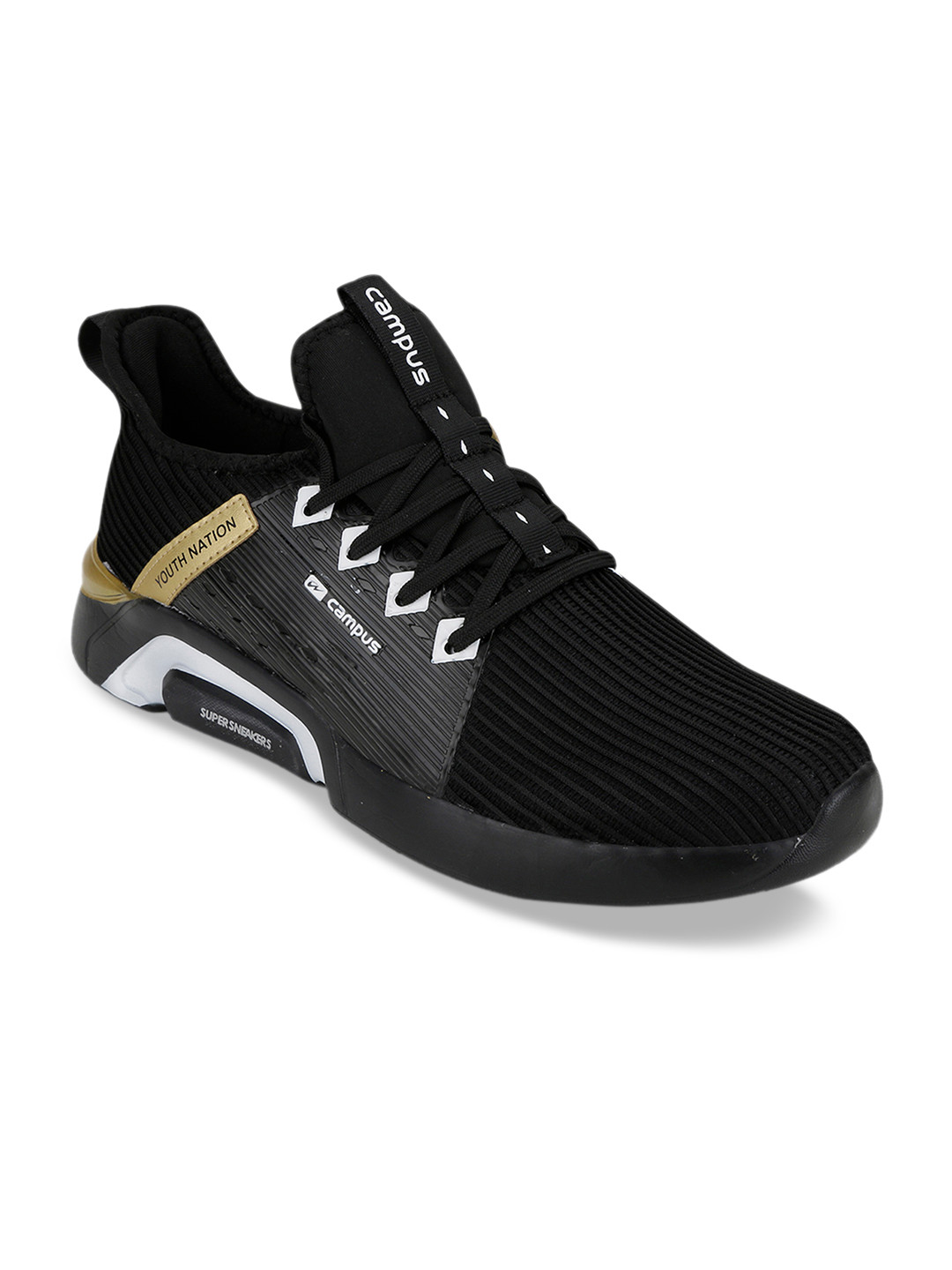 

Campus Men Black Running Shoes