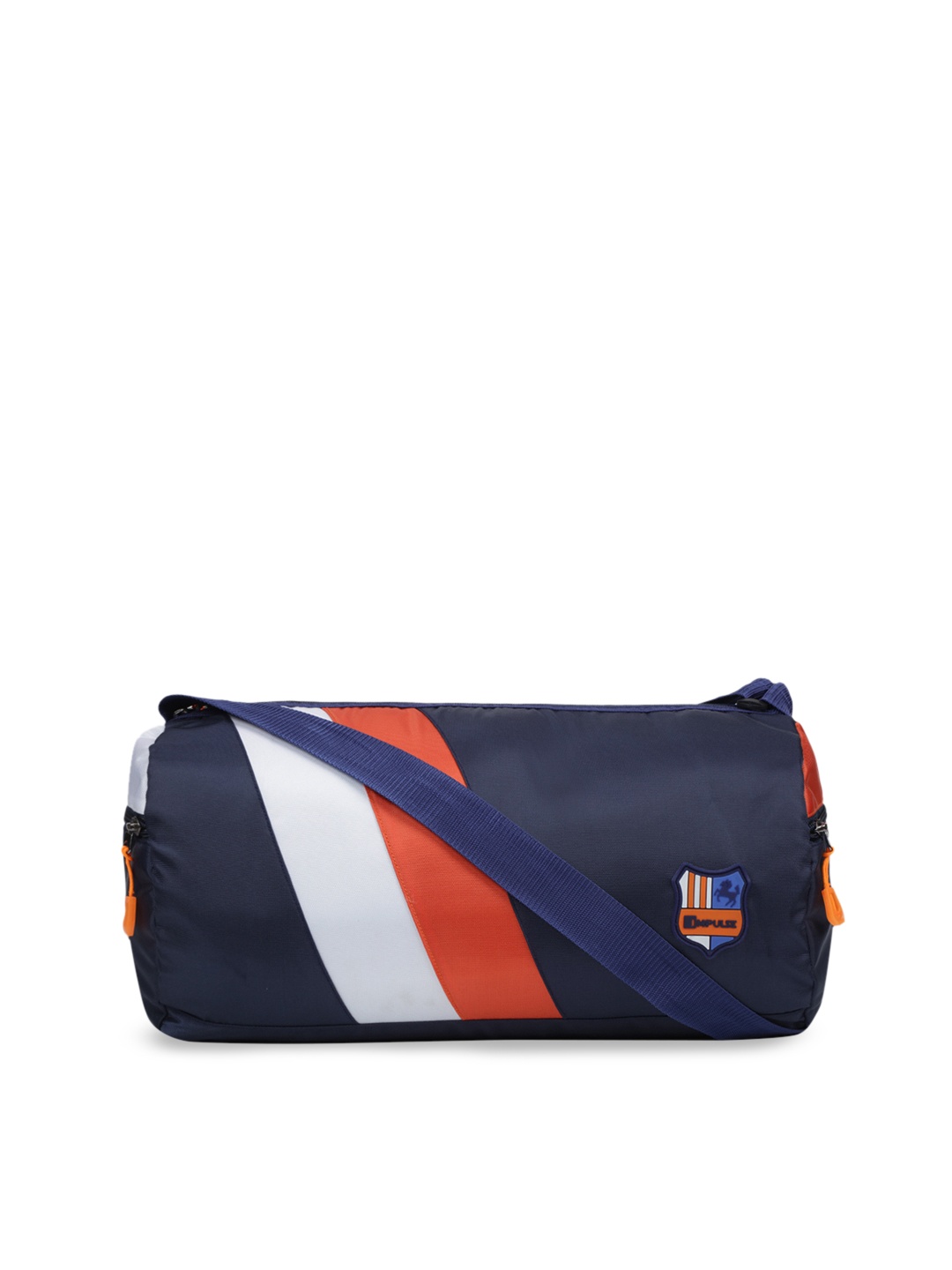 

Impulse Unisex Blue & White Colourblock Pattern Duffel Bag
