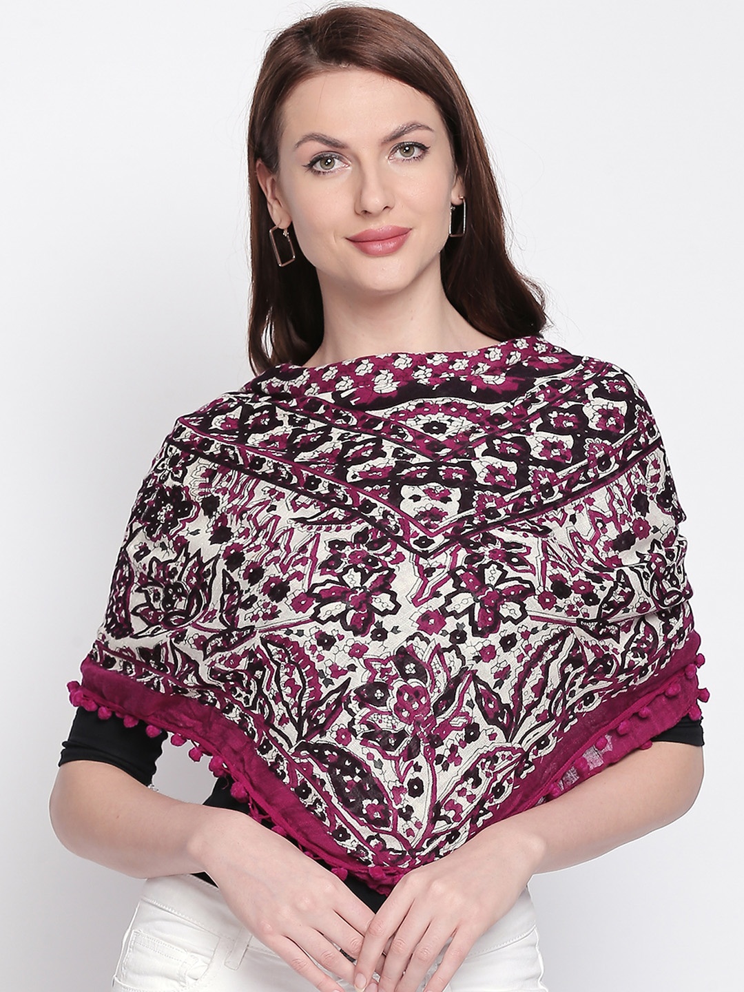 Style Quotient Pink Printed Scarves