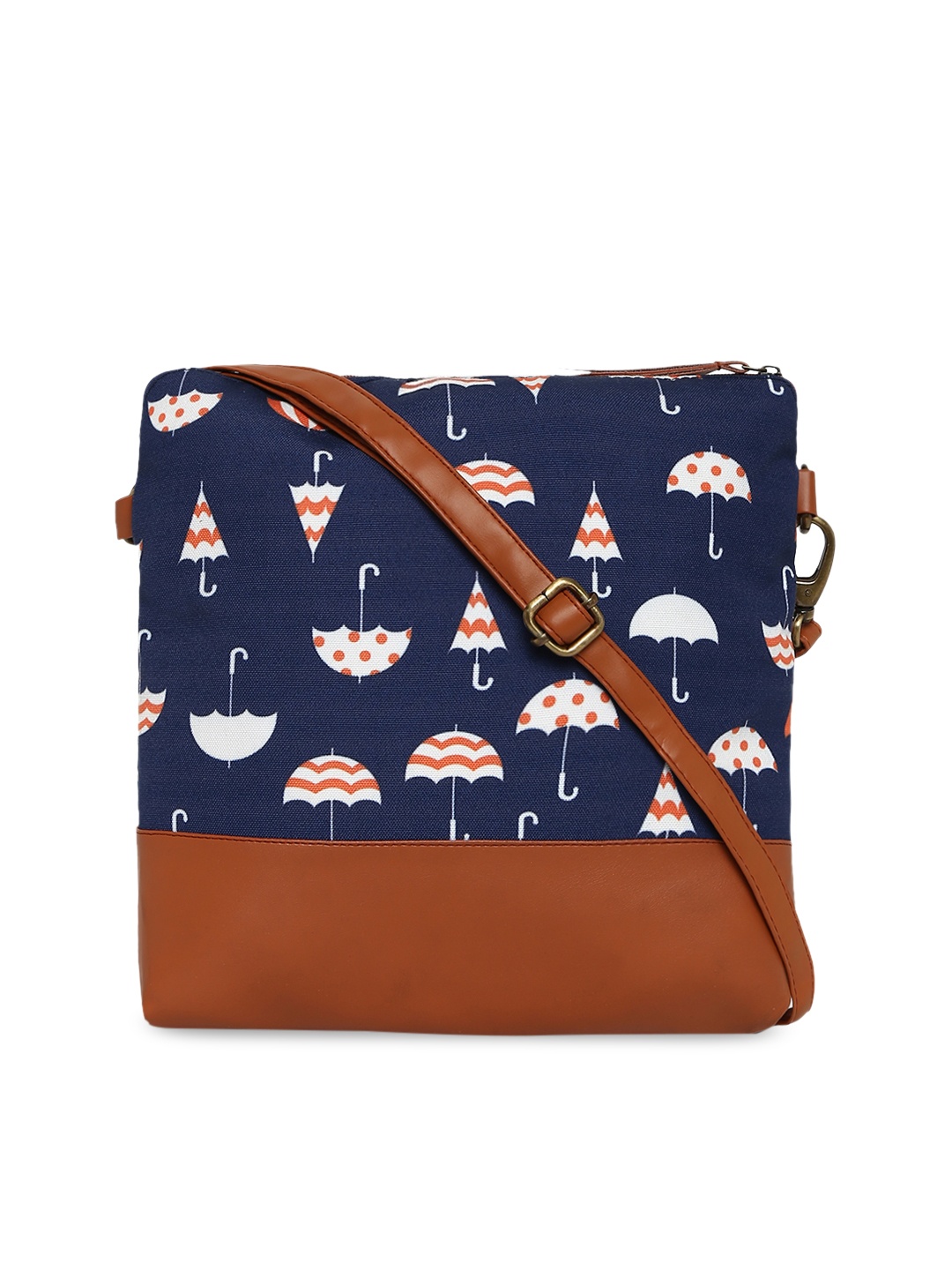 

KLEIO Blue & Brown Printed Sling Bag
