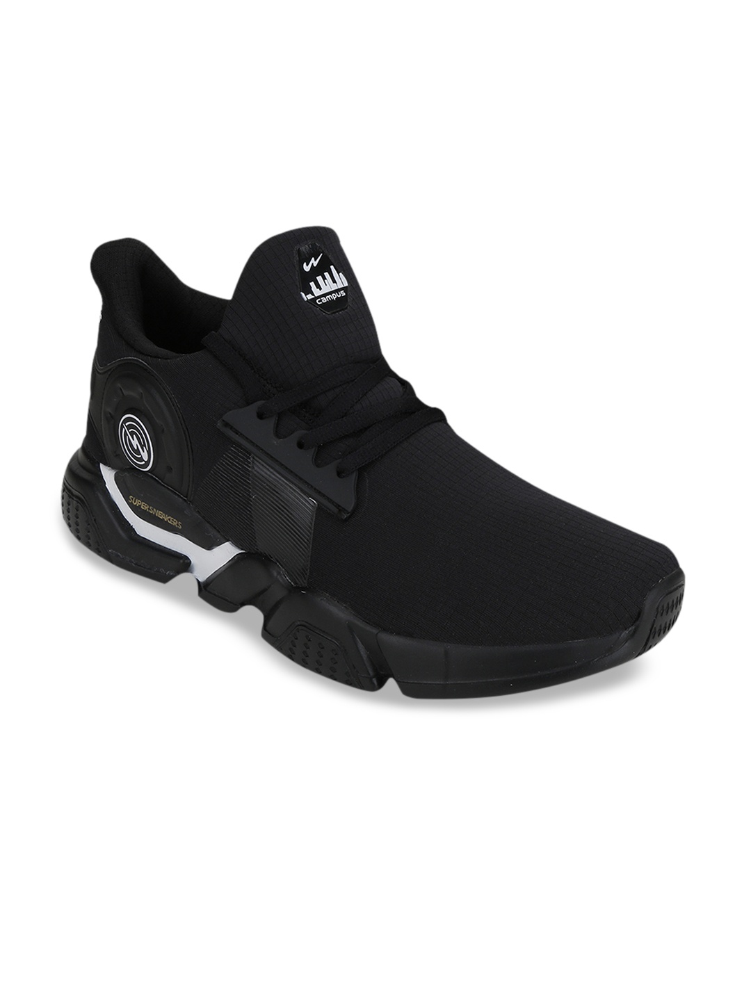 

Campus Men Black Mid-Top Running Shoes
