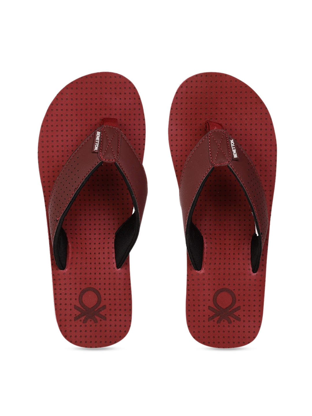 

United Colors of Benetton Men Red Solid Thong Flip-Flops