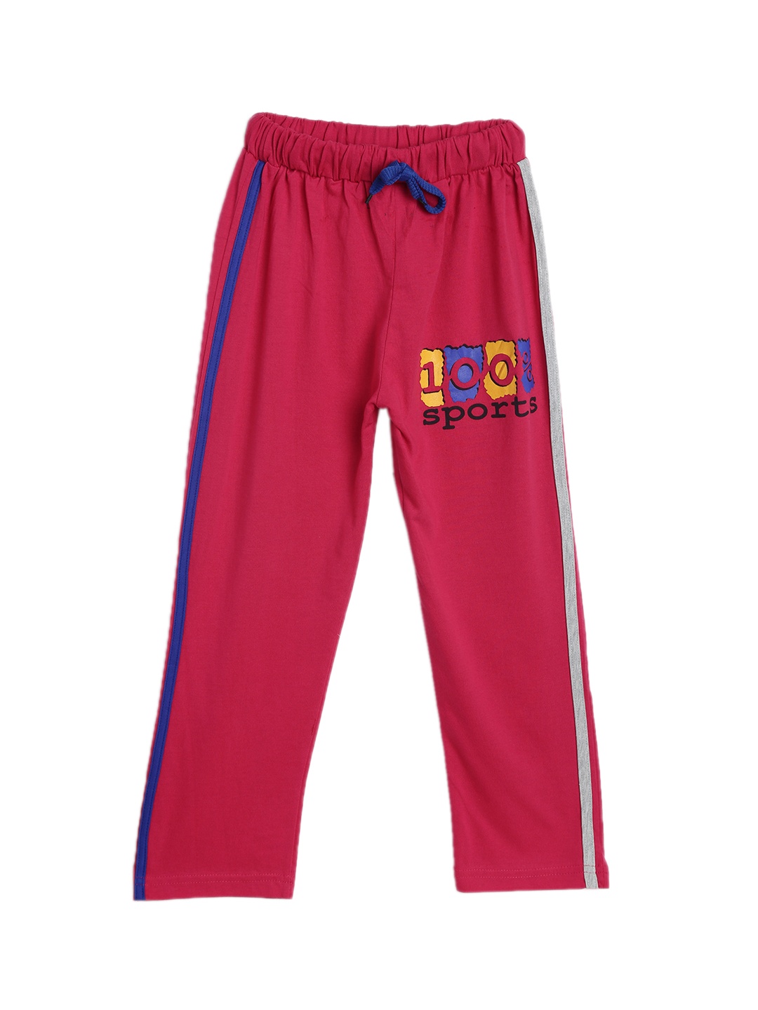 

SWEET ANGEL Kids Pink Solid Straight-Fit Track Pants