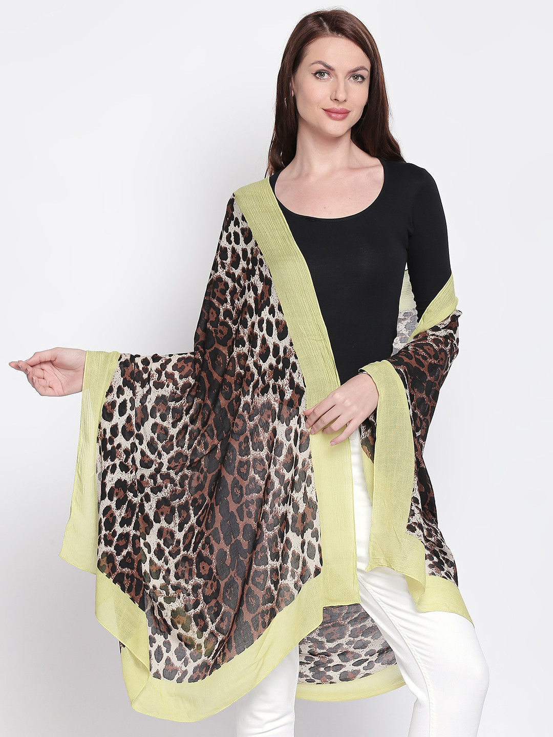 

Style Quotient Brown & Black Animal Printed Scarf