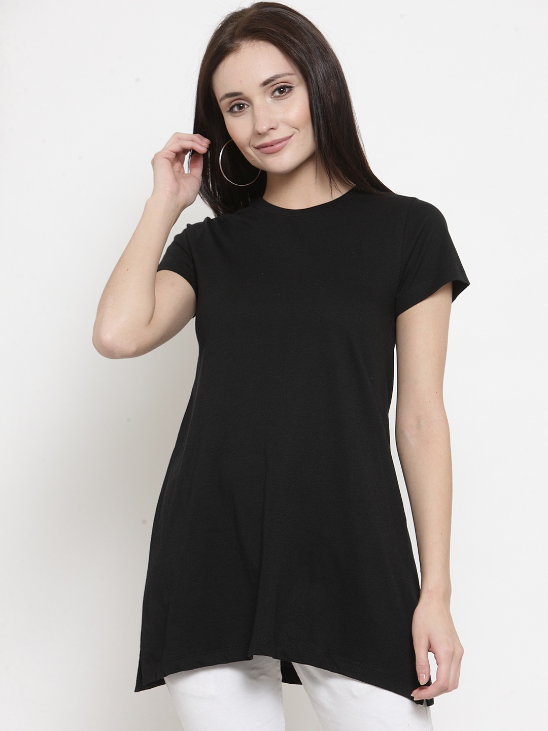 

Kalt Women Black Solid Tunic