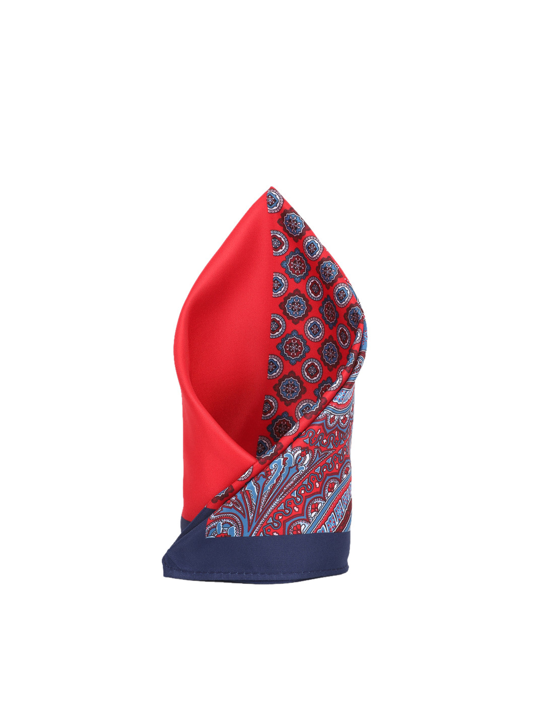 

Peter England Men Red & Blue Printed Pocket Square