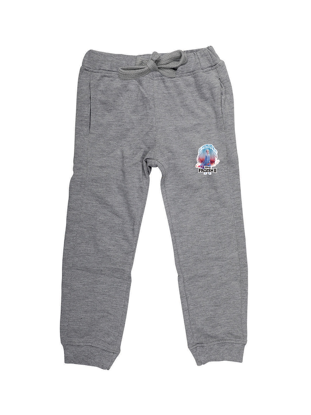Disney by Wear Your Mind Kids Grey Melange Solid Joggers