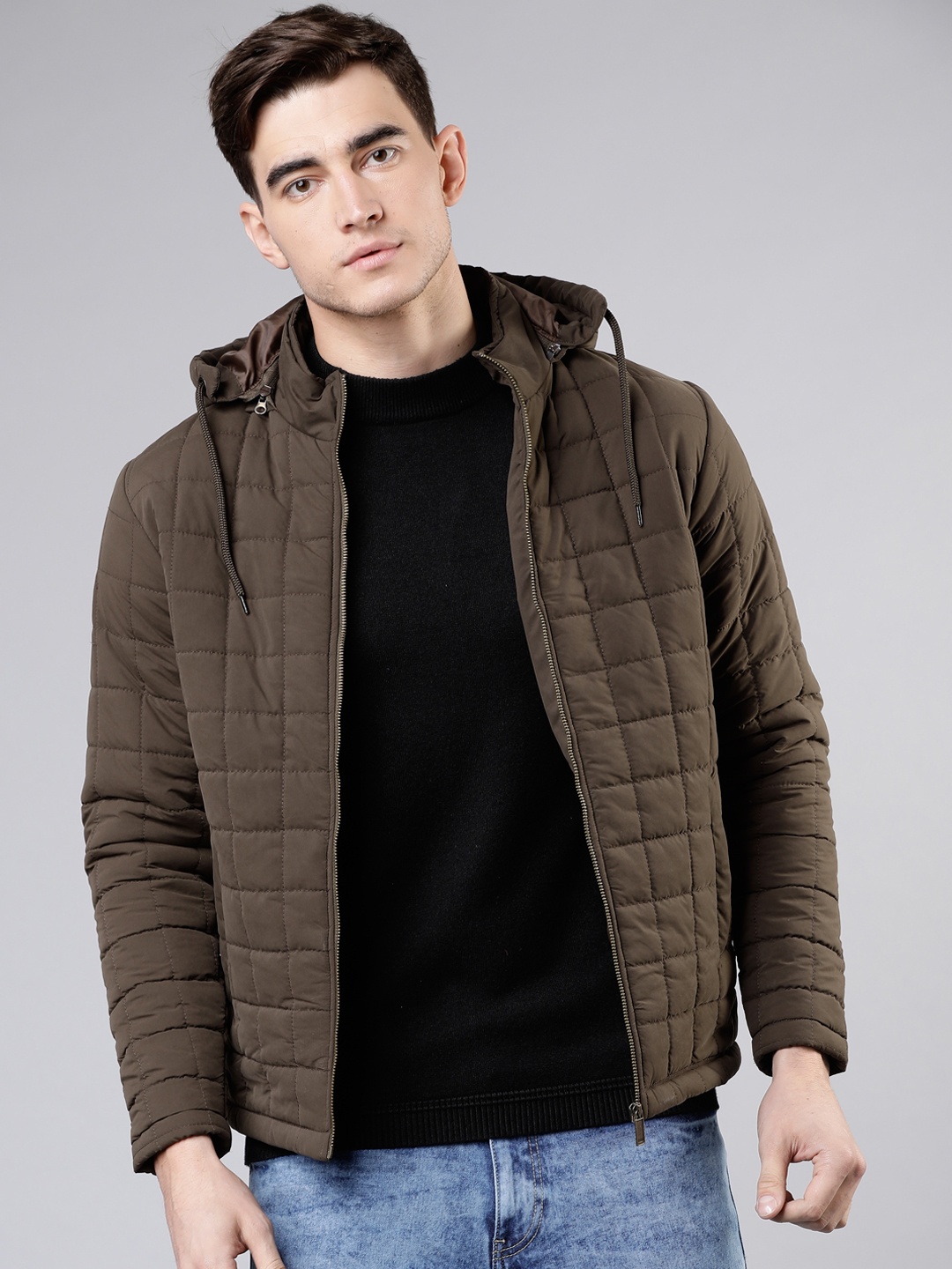 HIGHLANDER Men Brown Solid Jacket