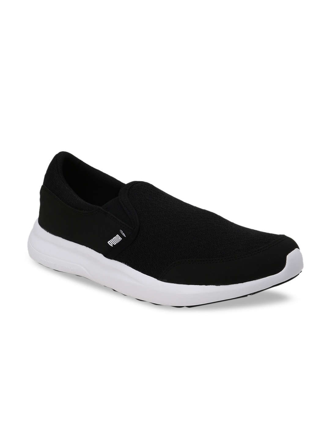 

Puma Men Black Mesh Modern SoftFoam IDP Slip-On Walking Shoes